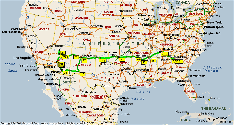 Dawsonville to Tucson-v5